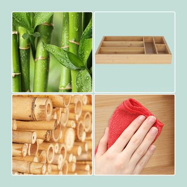 Ящик для столових приборів Relaxdays з висувним бамбуковим ящиком