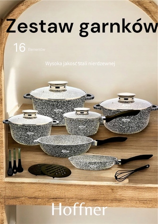 Набір скляних каструль Hoffner, 16 предметів