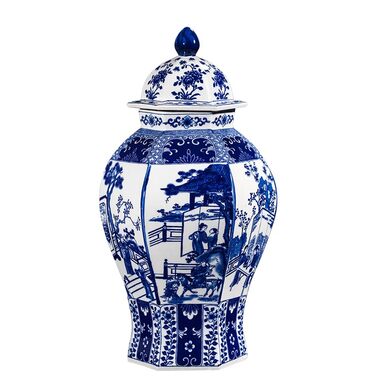 Керамічна ваза ручної роботи з дизайном півонії, 23 см (Character) - для дому, вітальні, декору та весілля