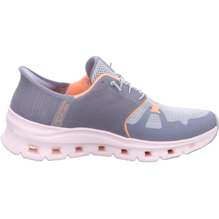 Кросівки Skechers Glide-Step Vibey Hands Free Slip-ins для жінок, сірі та помаранчеві, 38 EU
