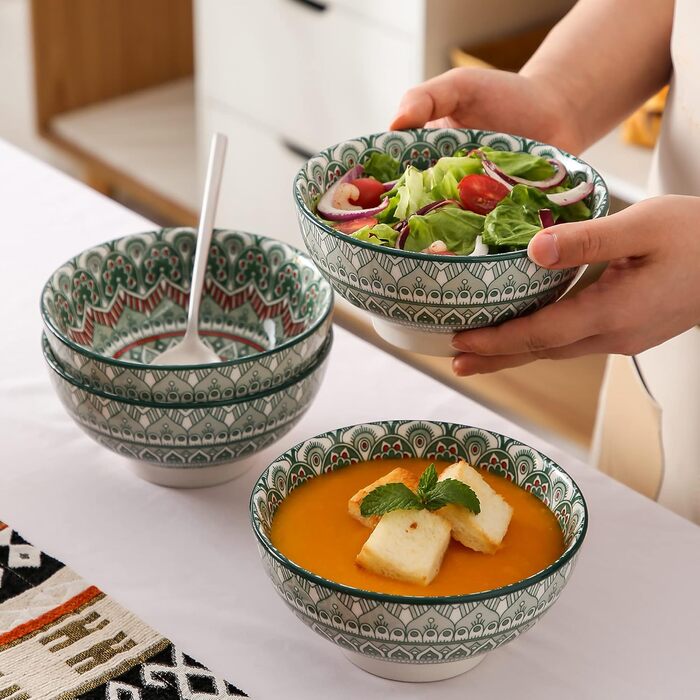 Сервіз столовий порцеляновий Vancasso MANDALA 16 предметів, комбінований, ручної роботи, для 4 осіб, богемський стиль