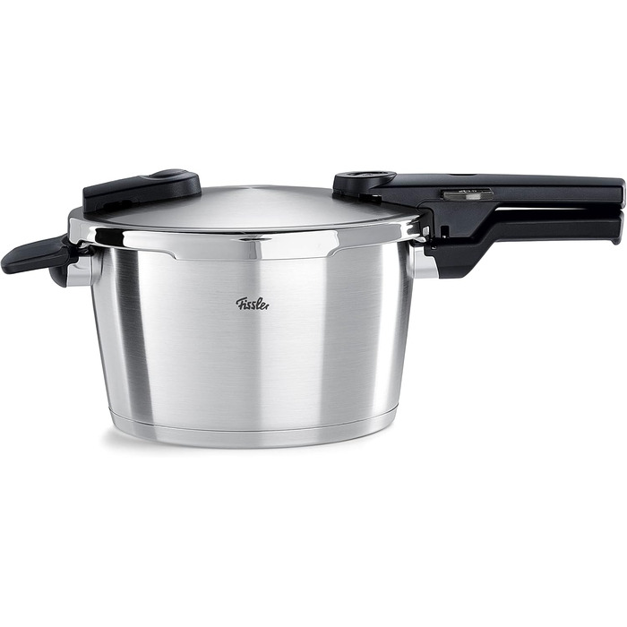 Скороварка Fissler Vitaquick Premium 4,5 л з нержавіючої сталі, для індукції, 2 режими приготування, Ø22 см, вироблено в Німеччині