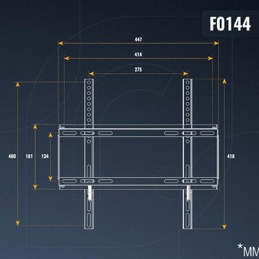 Кронштейн для телевізора RICOO N0722: плоский, ультратонкий, для 32-55 дюймів, настінний, нахильний, VESA 200x200, до 35 кг