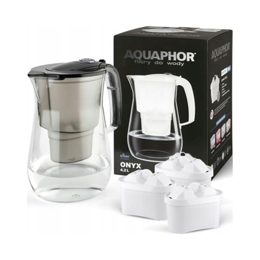 Фільтруючий глечик Aquaphor Onyx, 4,2 л, чорний