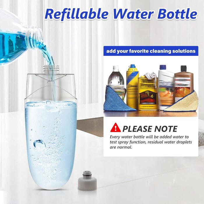 Швабра з розпилювачем MANGOTIME - швабра з розпилювачем, моп для підлоги з баком для води та 3 насадки для швидкого прибирання паркету, мармуру, дерева, ламінату (жовта)