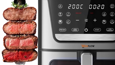 Аерофритюрниця MEMFLOW 8 л, 1800 Вт, 12 програм, сенсорне керування