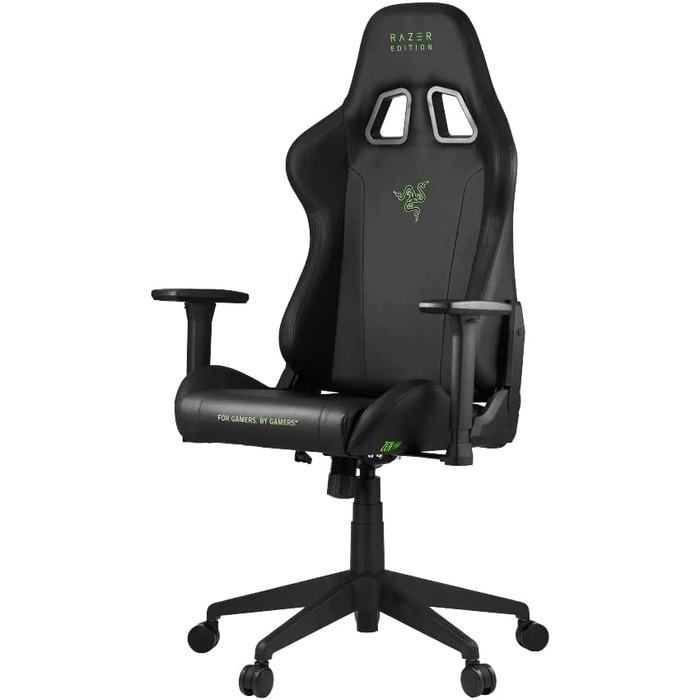 Ігрове крісло Razer TAROK Essentials Razer Edition від Zen Gaming, з лумбарною та шийною подушками, 3D-підлокітниками, чорне/зелене, унікальне