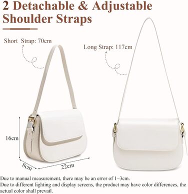 Сумка жіноча через плече PU шкіра, маленька сумка-шопер для повсякденного використання, роботи та відпочинку (молочно-біла)