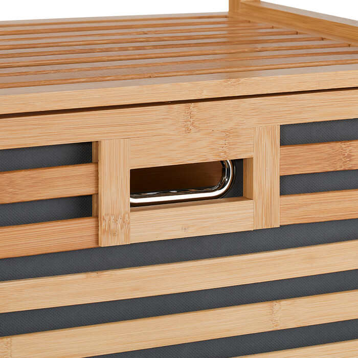 Relaxdays Laundry Basket with 2 Shelves
