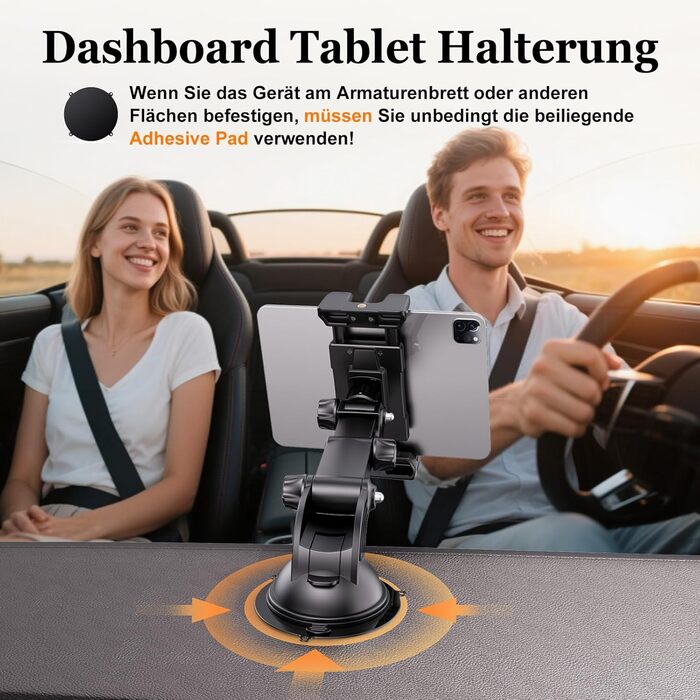 Тримач для планшета в авто OHLPRO: універсальний, для iPad, Galaxy Tab, Switch, 5-13 дюймів