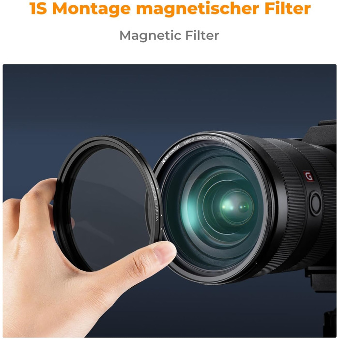 Фільтр ND K&F Concept 67mm Variabler (змінний) - Графiчний фiльтр ND2-32 (1-5 Stop) для об'єктивів та смартфонів