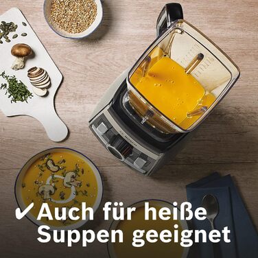 Bosch Stand Mixer VitaBoost MMBH6P6BDE, 6-Blade Stainless Steel Blades, 2.5L Tritan Mixing Container, Pusher, 6 Automatic Programs, Recipe Book, BPA-Free, Easy Cleaning, 45,000 RPM, 1600 W, Black