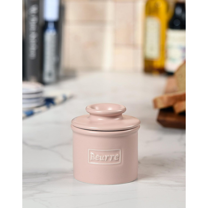 BB-CCSAND The Original Crock by L. Tremain, Cafe Collection-Pale, Bone China, Light Sandalwood, Matte