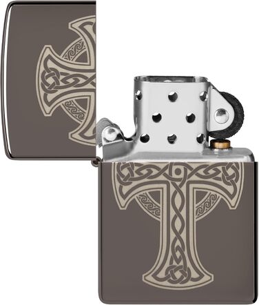Запальничка Zippo з лазерним гравіюванням, кельтський хрест, чорна