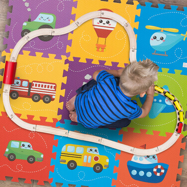 Relaxdays Puzzle Mat with Vehicles