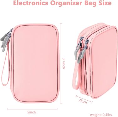 Органайзер для подорожей DDgro, водонепроникна сумка для аксесуарів, чорний, розмір L (рожевий, розмір M)
