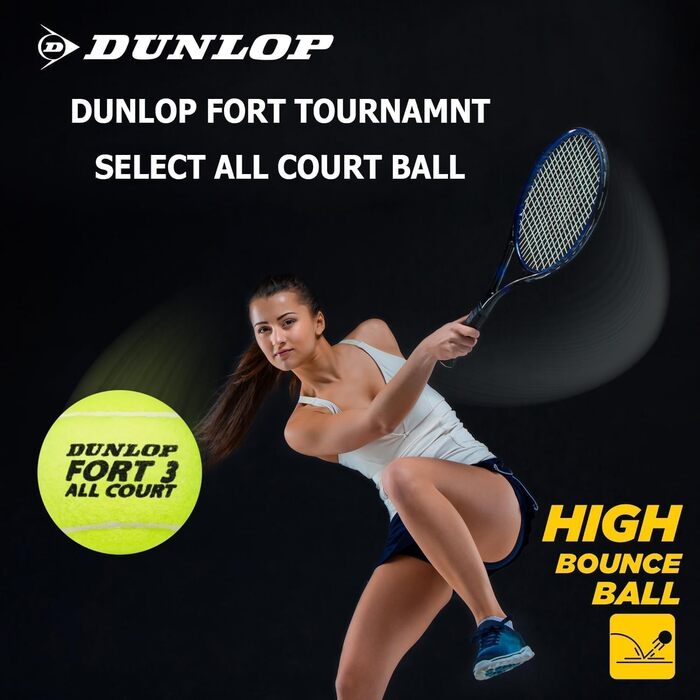 Dunlop Fort All Court Tennis Balls - Tripack (9 Balls / 3 Sets)