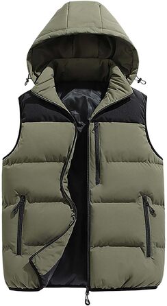 Чоловіча пухова жилетка з капюшоном, тепла безрукавка для зими, туризму та повсякденного носіння, 4XL