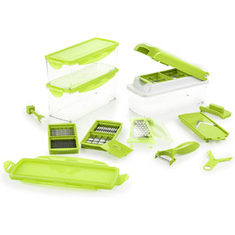 Genius Nicer Dicer Plus (18 частин) - Набір для нарізки овочів та фруктів: кубики, соломка, слайси, стрічки (Ківі)