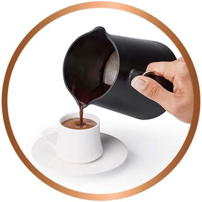 Arzum Okka Minio OK004 Coffee Machine, Turkish Coffee Machine, Coffee Pot with Overflow Protection System, 1-4 Cups (300ml.) 480W - (Award-Winning Design) (Copper) 23X30X27 Copper