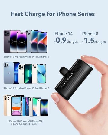 Портативний зарядний Power Bank на 4500mAh з PD для iPhone (Graphitschwarz)