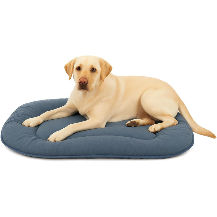 Подушка для собак та котів, овальна, велика, 77 x 54 см, Firenze, блакитна