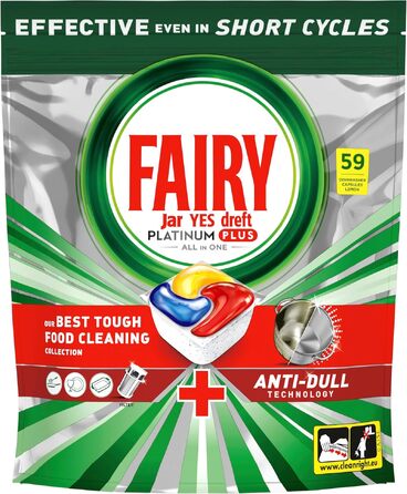 Таблетки для посудомийних машин Fairy Platinum+ Complete, лимон, 114 шт (набір 59 шт x 2)