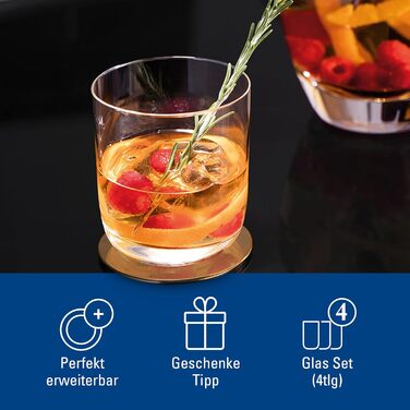Набір склянок Villeroy & Boch La Divina для віскі, джину та тоніку, 4 шт, 250 мл, кришталь, можна мити в посудомийній машині