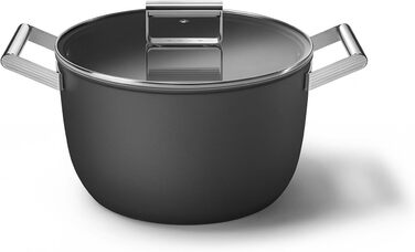 Електричний чайник Smeg KLF05CREU, 0.8 л, чорний: нержавіюча сталь, безпека, LED-дисплей, антиковзаюча основа