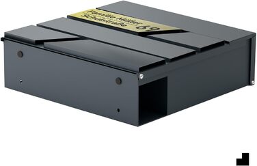 Поштовий ящик з газетницею Anthrazit Julia Standard: персоналізований, настінний, з порошковим покриттям RAL 7016, 37x37 см