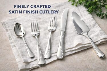 Набір столових приборів SATIN 72 предмети з нержавіючої сталі на 12 осіб (виделки, ложки, ножі) у кейсі