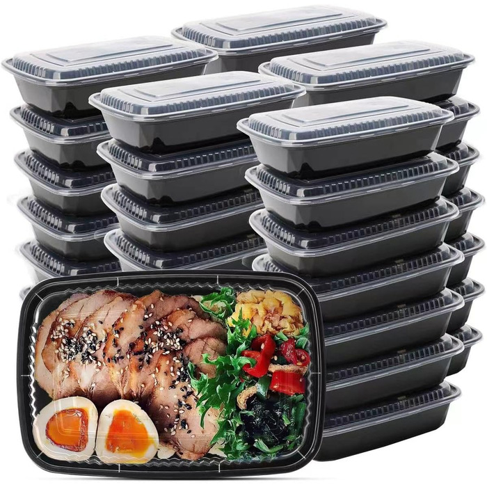 WUHUIXOZ 50-Piece 32oz Meal Prep Containers with, Premium Reusable Containers for Meal Prep Lunchbox with Lid, Microwave, Freezer, Dishwasher Safe