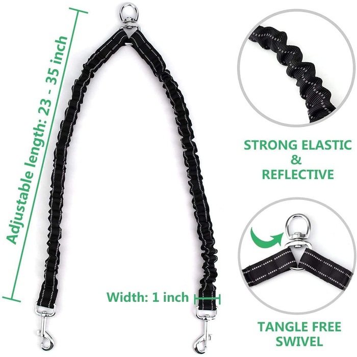 Висувна повід для 2 маленьких собак (до 20 кг кожна), 4.8 м, повід з мішками для екскрементів, неслизька ручка, одномісне управління, 360 градусів без переплетень, сірий, розмір M