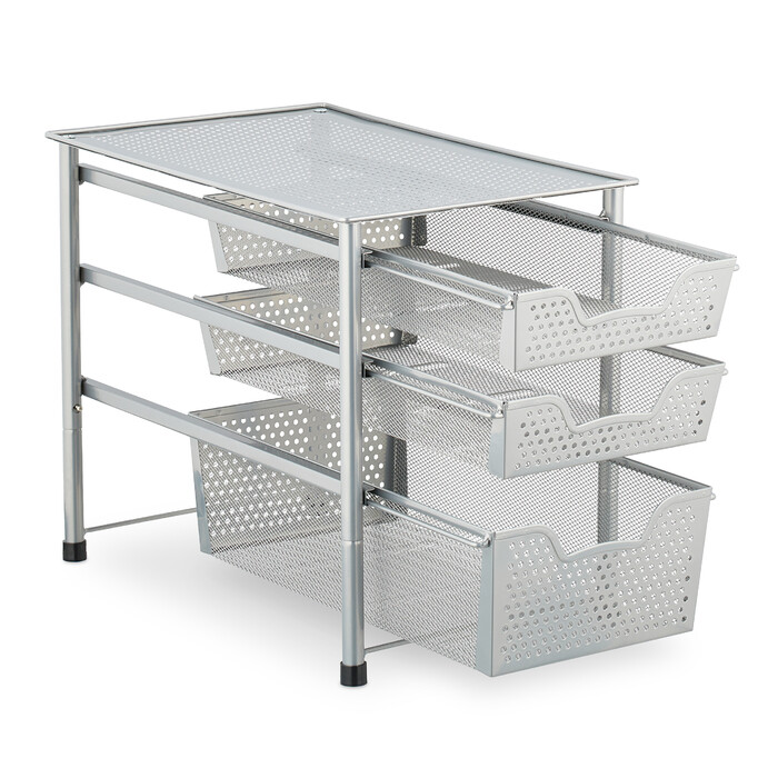 Relaxdays Drawer Unit with 3 Basket Pull-outs