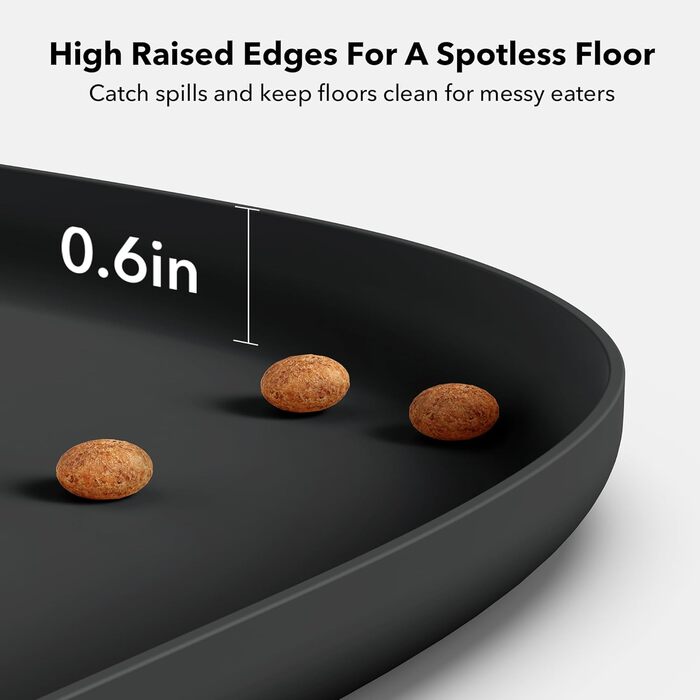 PETLIBRO Килимок для годування собак і котів, силіконовий, з бортиками, захист від розливу, 55,9 x 22 x 16,5 см