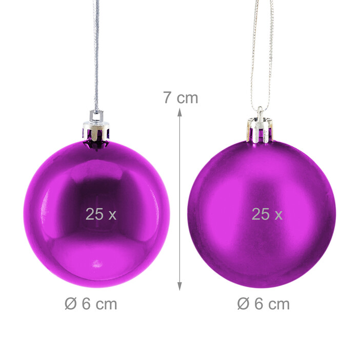 Relaxdays Set of 50 Christmas Baubles