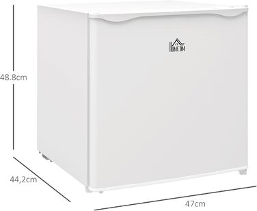 Mini морозильна камера HOMCOM 35 л, електрична, окремо стояча, 45 Вт, -14°C до -24°C, 5-рівневе регулювання температури, 47 x 44,2 x 48,8 см (біла)