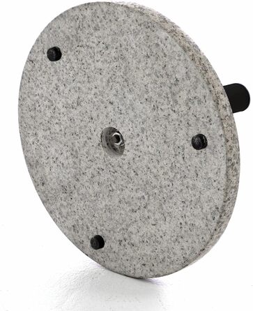Nexos Parasol Stand Granite Grey 40cm Round - Stainless Steel Tube Stand with Locking Screws and 3 Feet with Plastic Rings - 10 kg