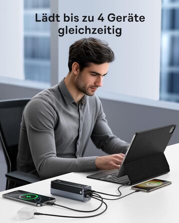 Power Bank Baseus EnerGeek 145W 20800mAh з 2x USB-C PD 3.0 (100W) та Digital Display для Ноутбуків, MacBook, iPhone, Samsung, SteamDeck