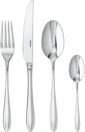 Sambonet 52515-81 Dream Stainless Steel Cutlery Set, for 6 people, 24-piece - 6 forks, 6 spoons, 6 knives, 6 teaspoons, stainless steel, dishwasher-safe, silver