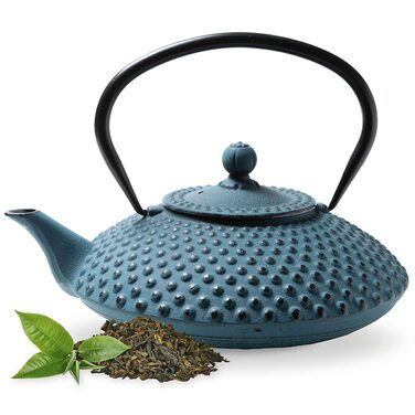 Чайник заварний з чавуну TEEKANNE Gusseisen 1,25 л, японський стиль, синій