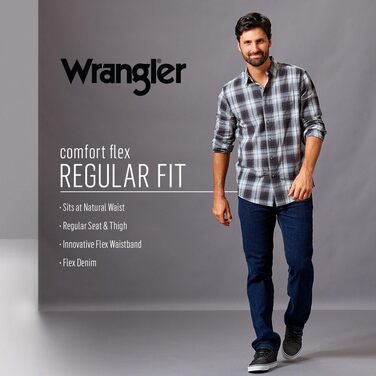 Джинси чоловічі Wrangler Authentics Leon, Regular Fit, еластичний пояс (60W / 32L)