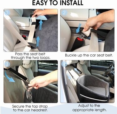 Автомобільний лежак для собак Mozvvco - зручний та м'який, 2-в-1, чорний