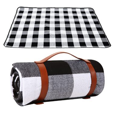 Плед для пікніка 200x150 см, водонепроникний, складаний - килимок для кемпінгу, пляжу, BBQ, подорожей
