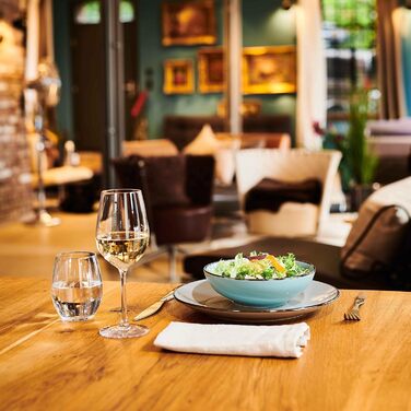 Сервіз MÄSER Metallic Rim: 24-частинний набір посуду для 6 осіб, сірий, з металевим оздобленням, з каменю