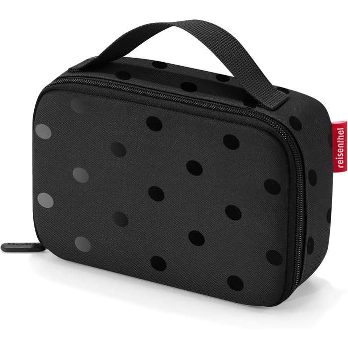 Термосумка Reisenthel Thermocase – компактна сумка-холодильник для косметики, ліків, перекусів та іншого – з водонепроникного матеріалу (Glossy Dots Black)