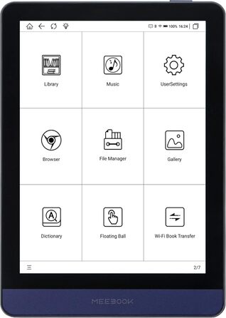 Meebook E-Reader M6: 6-дюймовий E-Ink Carta екран, 300 PPI, Smart Light, Android 11, Чотирьохядерний процесор, Аудіокниги, Google Play Store, 3GB+32GB пам'ять, Micro-SD слот, Колір: фіолетовий