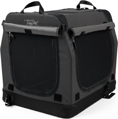 TrendPet TPX-Pro: Легка складана переноска для собак з алюмінієвим каркасом (сіра, 50x35x35 см)