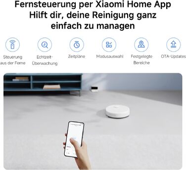 Робот-пилосос Xiaomi S40C з функцією вологого прибирання, потужність всмоктування 5000Па, керування через додаток та голосом
