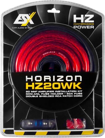 Набір кабелів ESX HZ20WK 20мм² з 5м RCA-кабелем та Mini-ANL запобіжником для автоакустики
